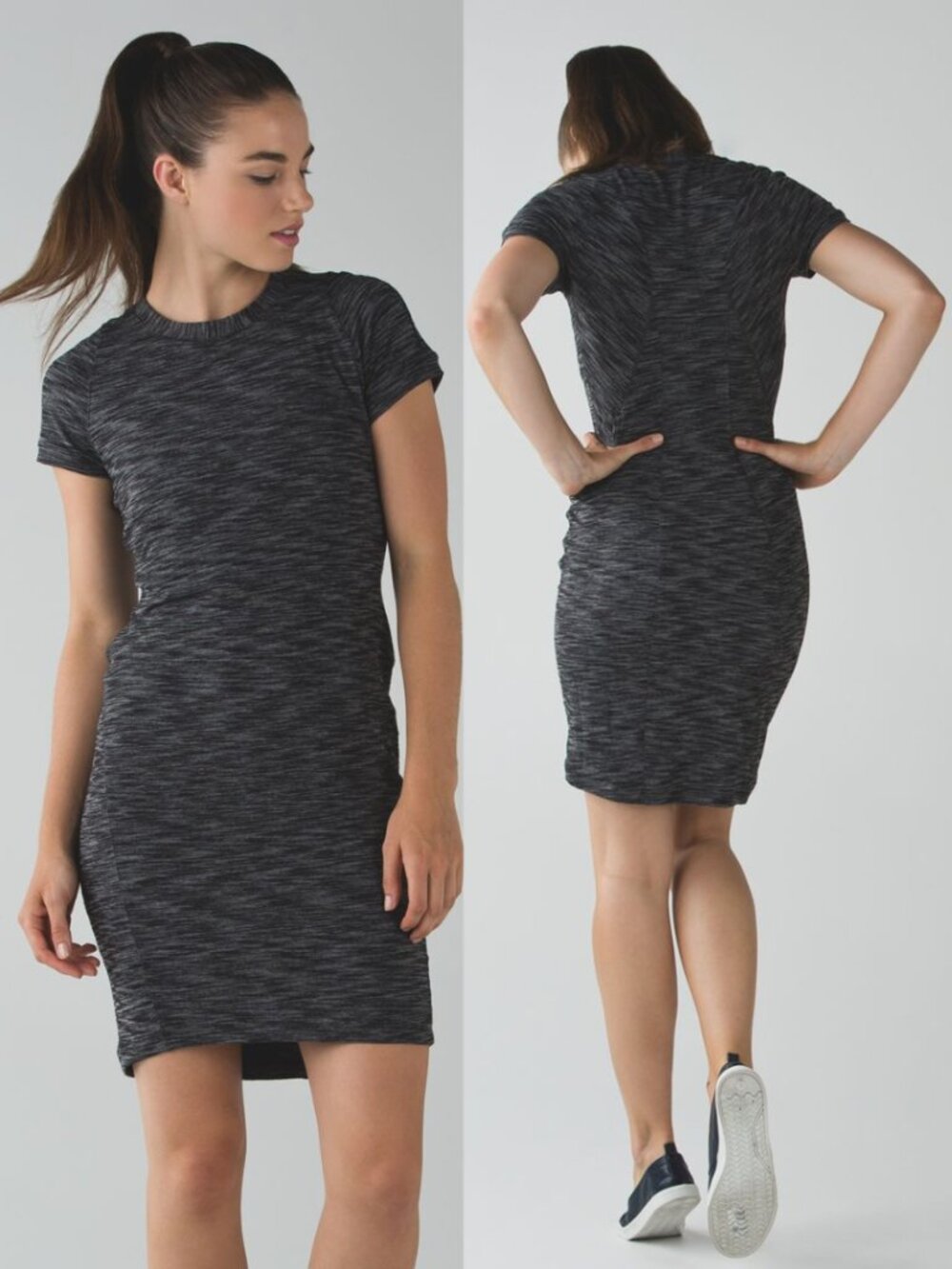 Lululemon Heathered Gray Rulu &go Where-To Athletic Dress